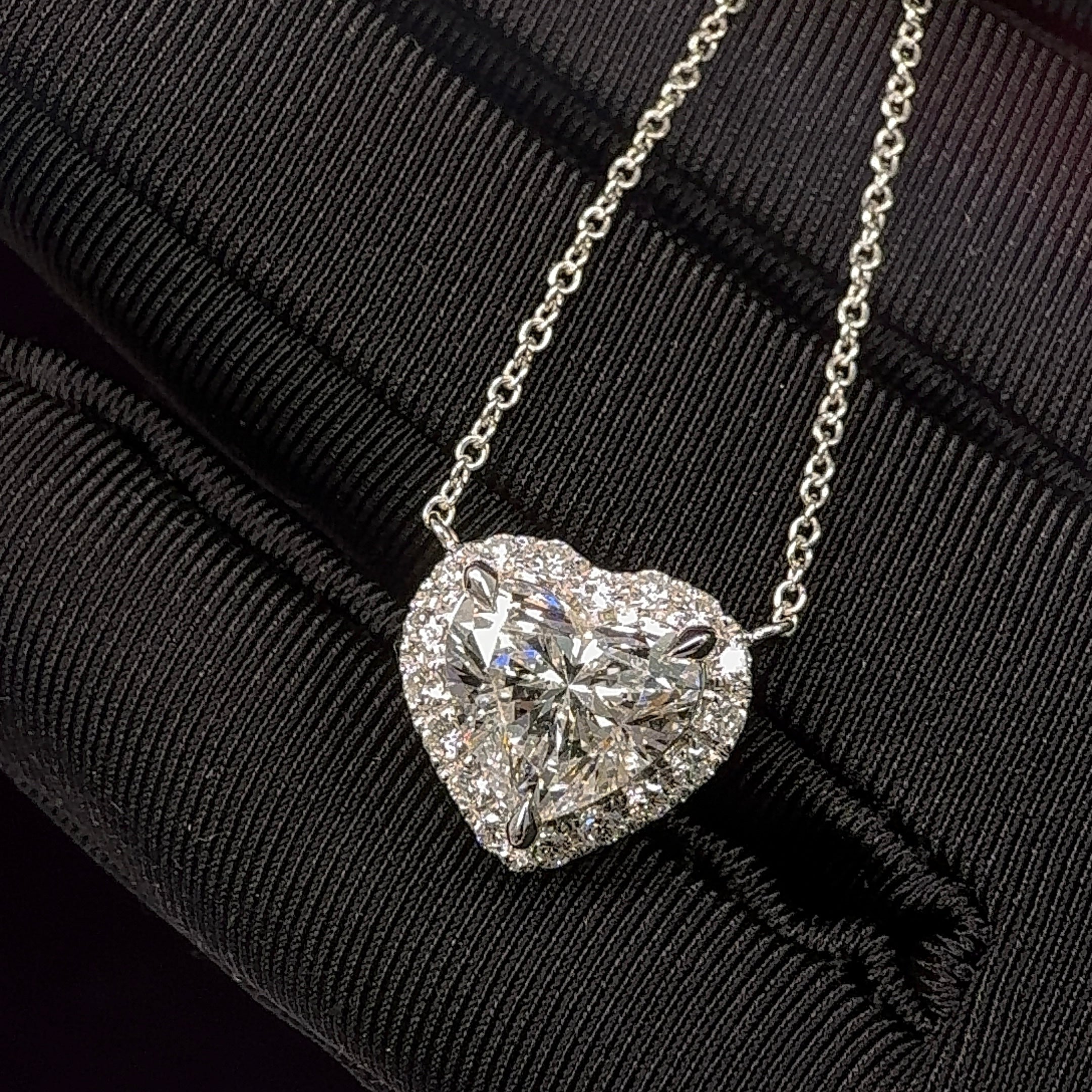 Heart Micro Pavé Halo Pendant