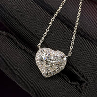 Heart Micro Pavé Halo Pendant