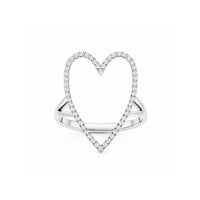 Pave Open Heart Ring