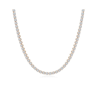 0.1ct each 4-Prong Tennis Necklace