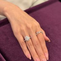 Cushion pave Halo Ring