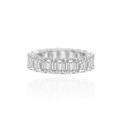 Emeraldcut Full Eternity Ring 0.6ct each