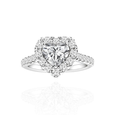 Heartshape Halo Ring