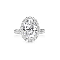 Oval Pave Halo Ring