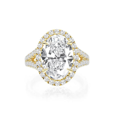 Ovalcut Fullpave Halo Varm Ring