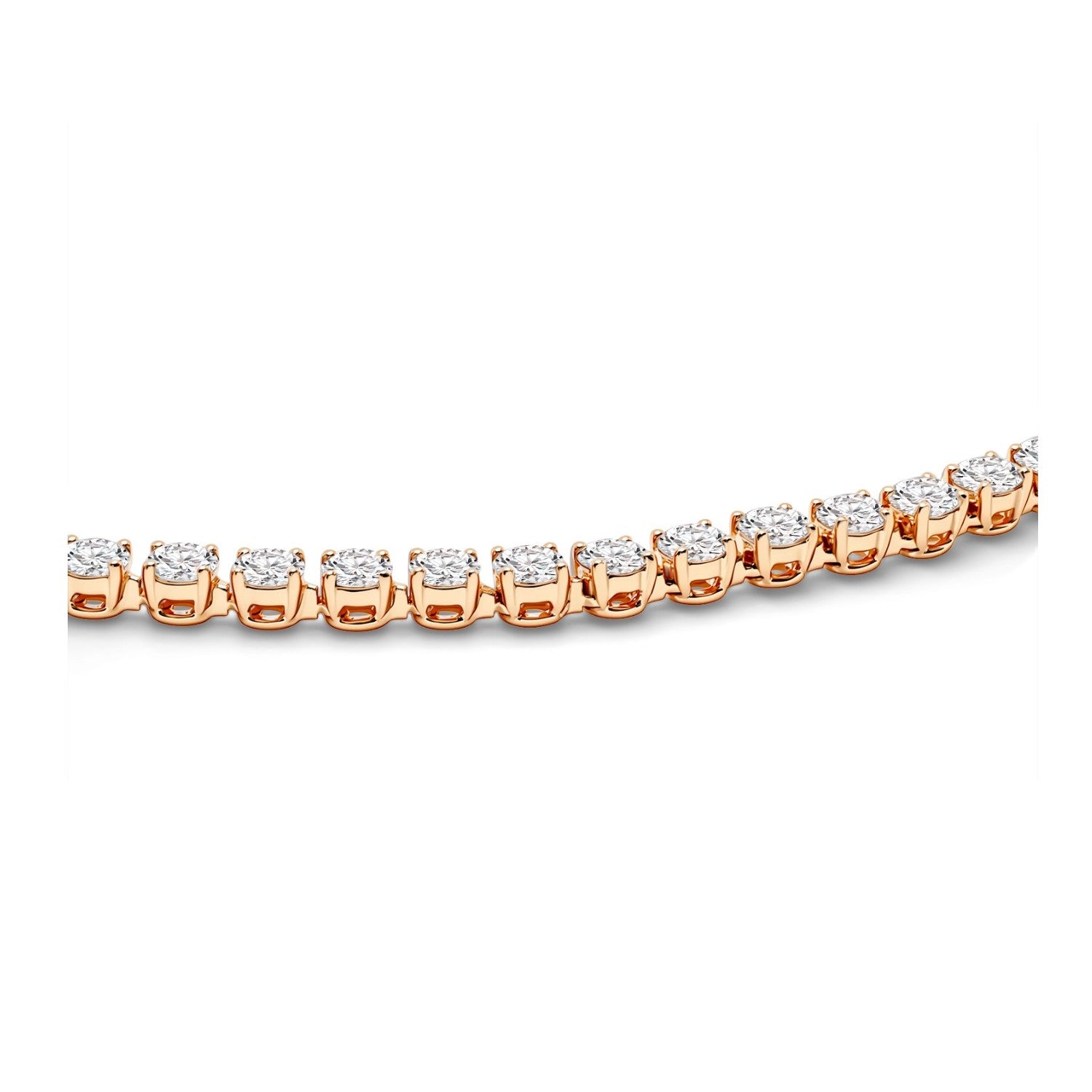 0.1ct each 4-Prong Tennis Necklace