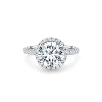 Round Pave Halo Ring