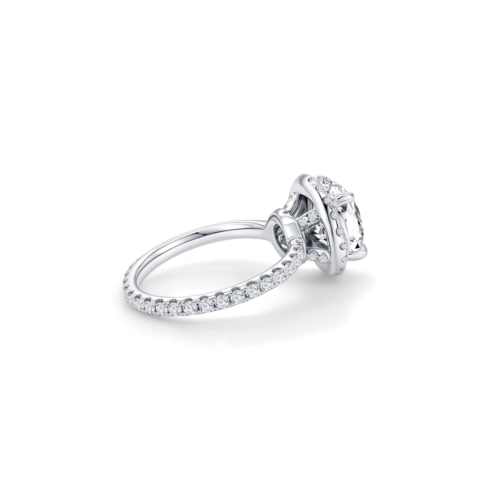 Round Pave Halo Ring