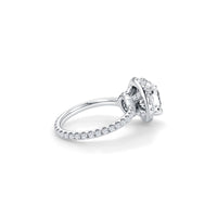 Round Pave Halo Ring