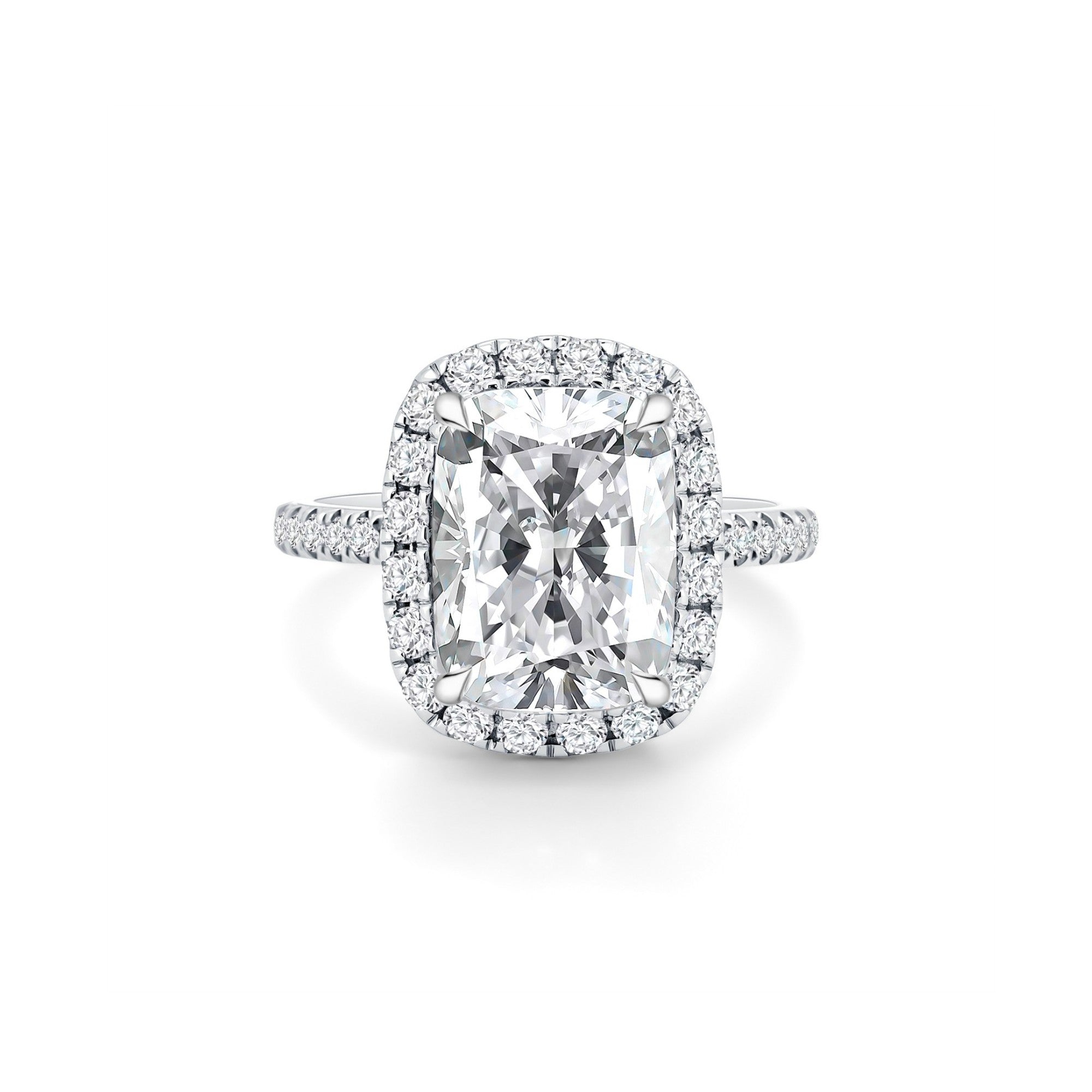 Cushion pave Halo Ring
