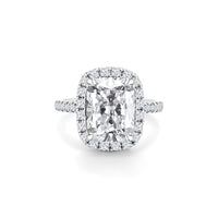 Cushion pave Halo Ring