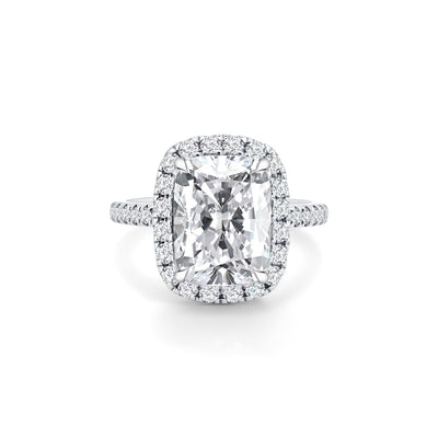 Cushion pave Halo Ring