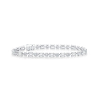 Round & Emerald Cut Tennis Bracelet