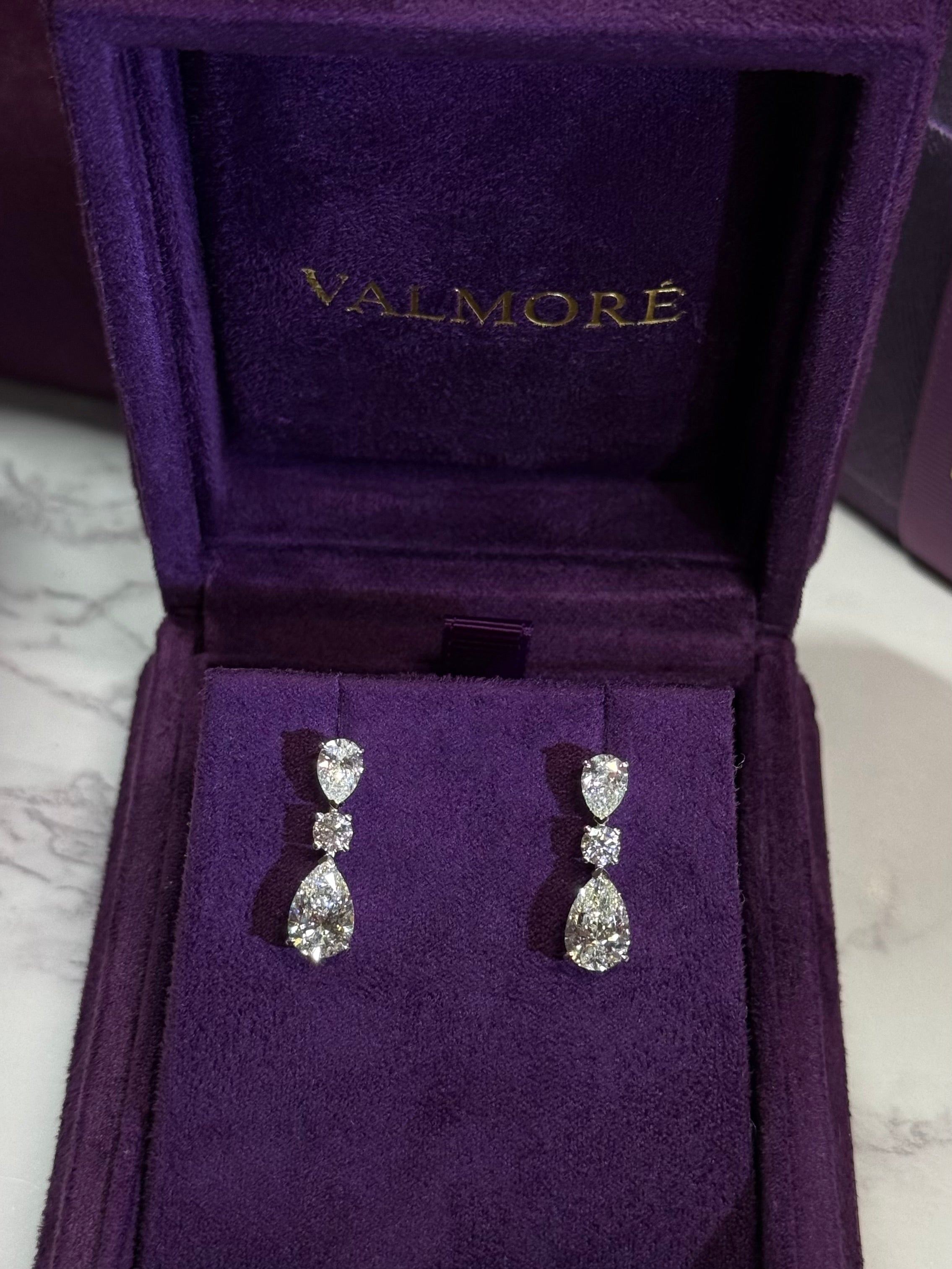 Triple Pear Drop Earrings