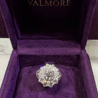 Flower Halo Diamond Ring