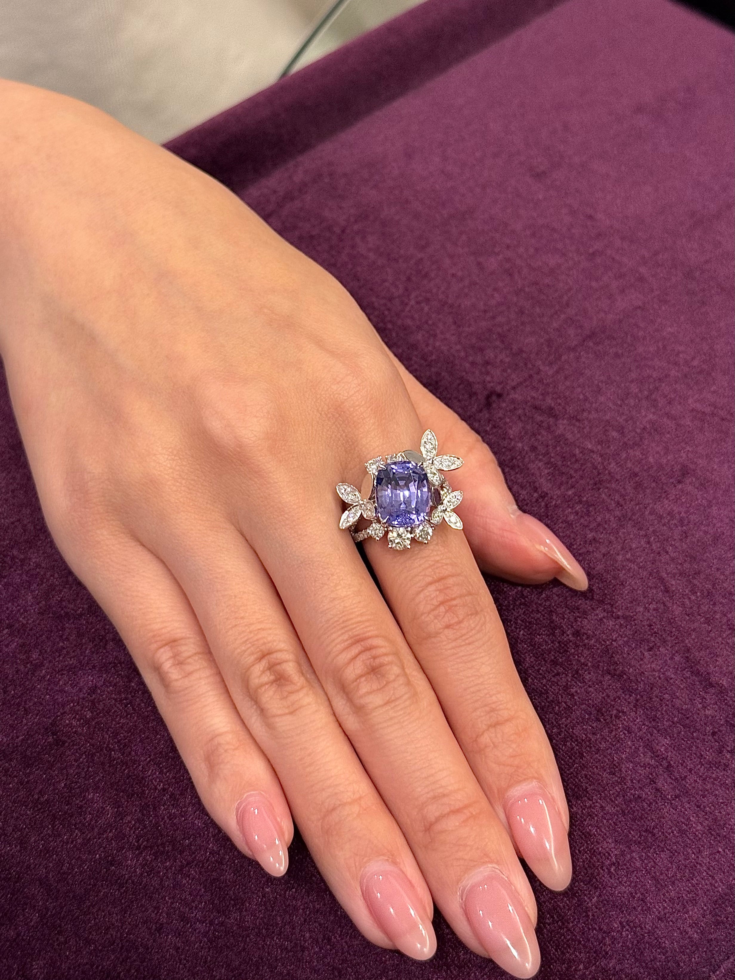 Purple Sapphire Radiance Ring