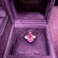 Pink Sapphire Pearshape Ring