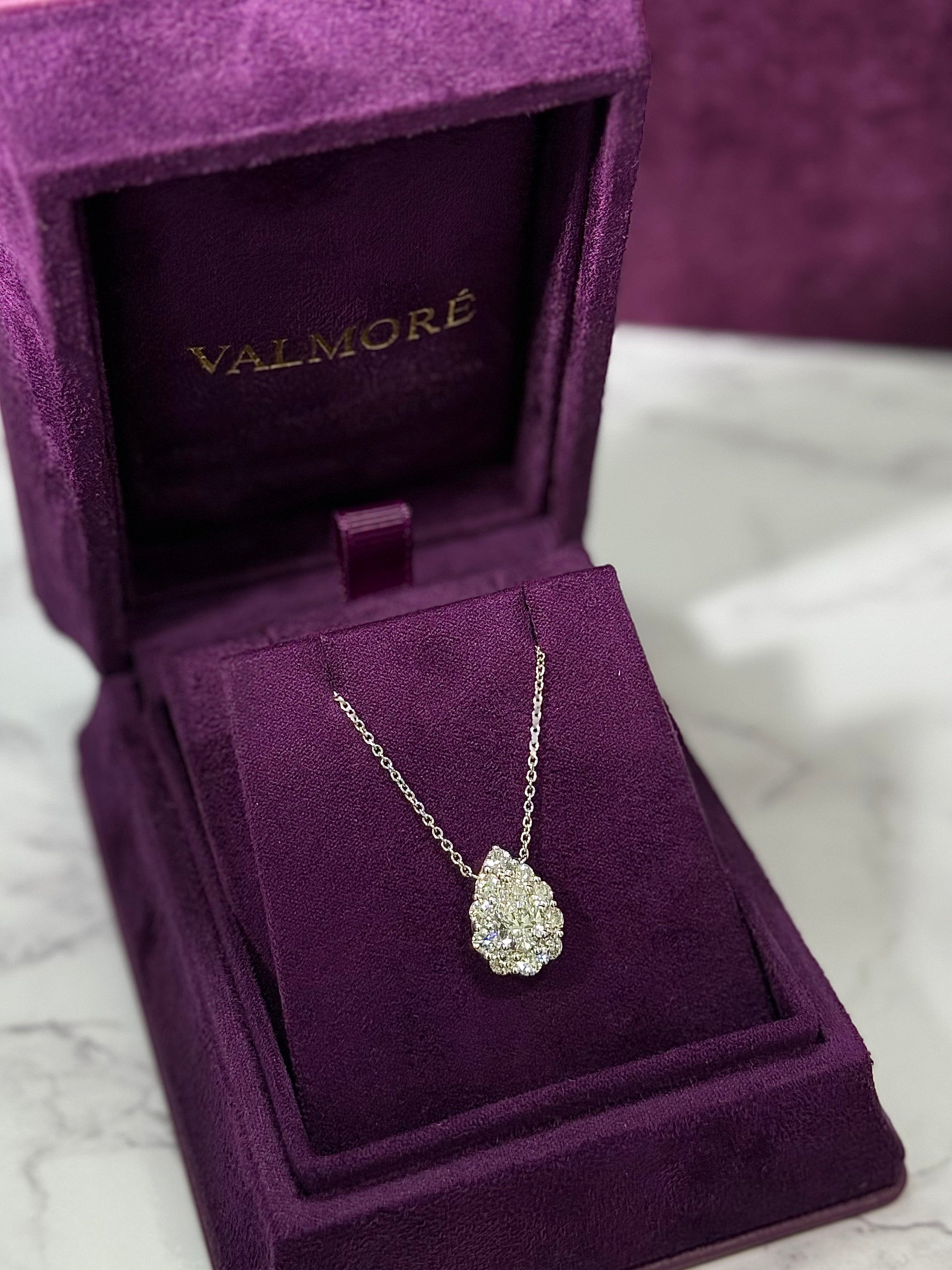 Pearshape Halo Necklace