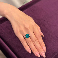 Asscher Emerald Ring (with Tapered Baguette)