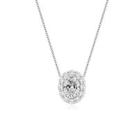 Ovalcut Halo Necklace