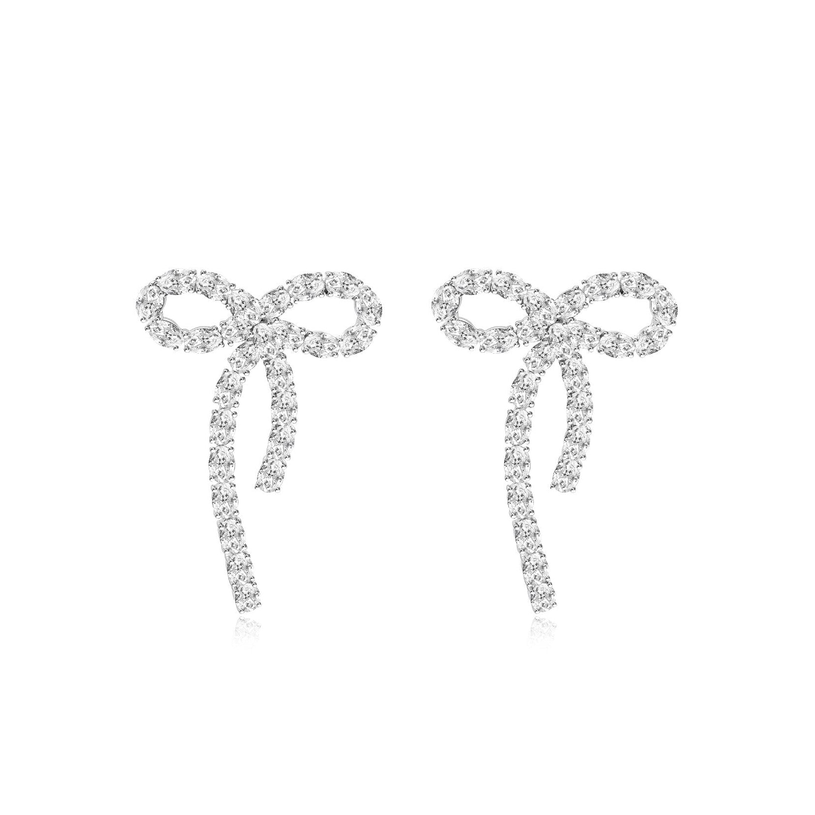 Oval bow Earrings