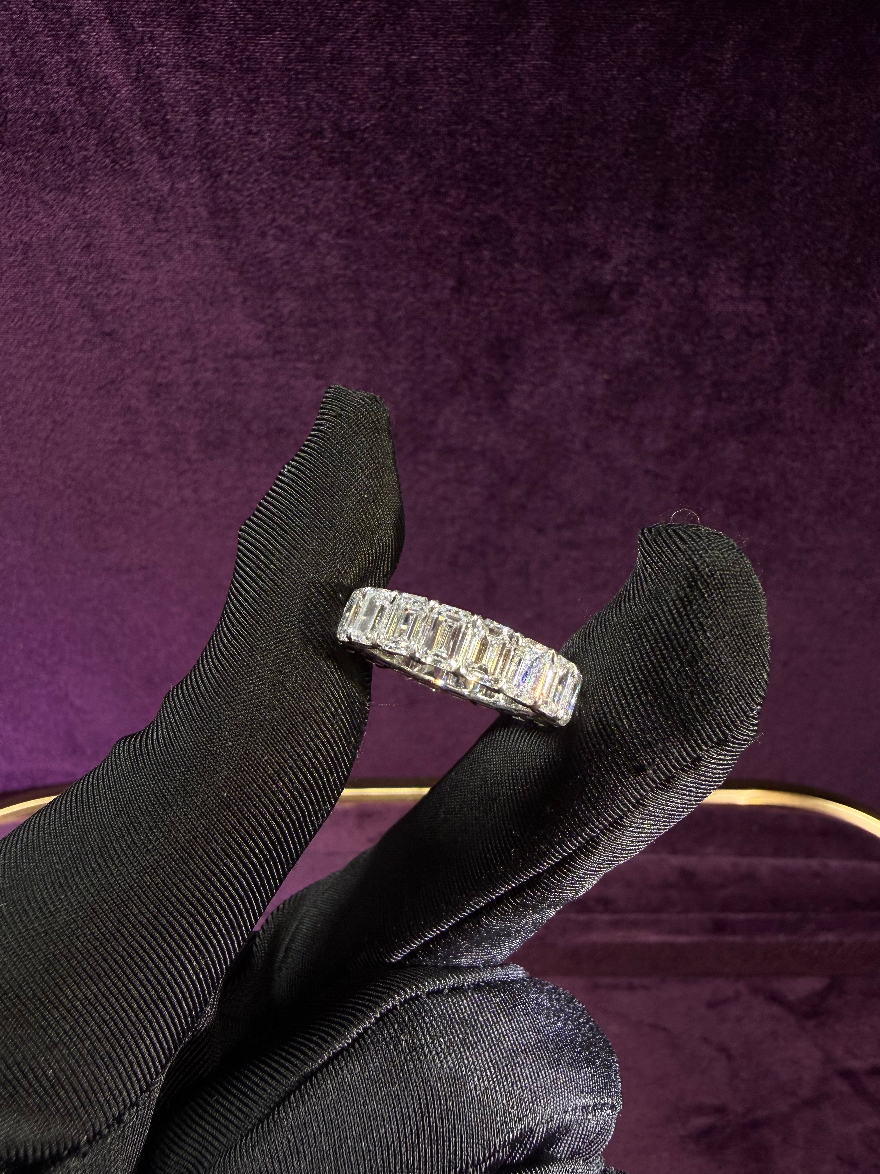 Emeraldcut Full Eternity Ring 0.4ct each