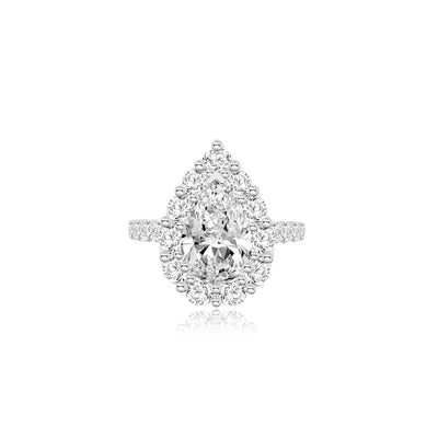 Pearshape Halo Ring
