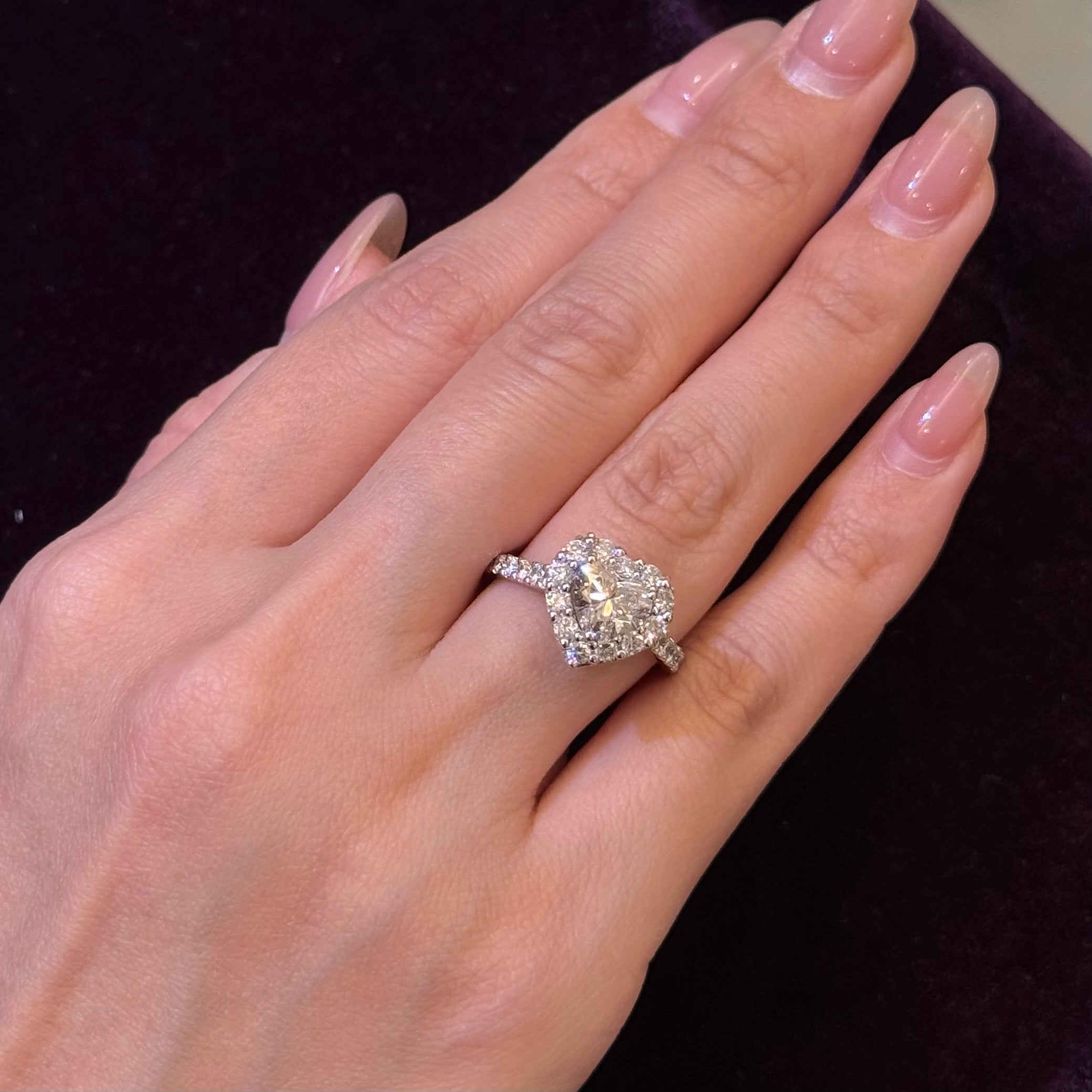 Heartshape Halo Ring