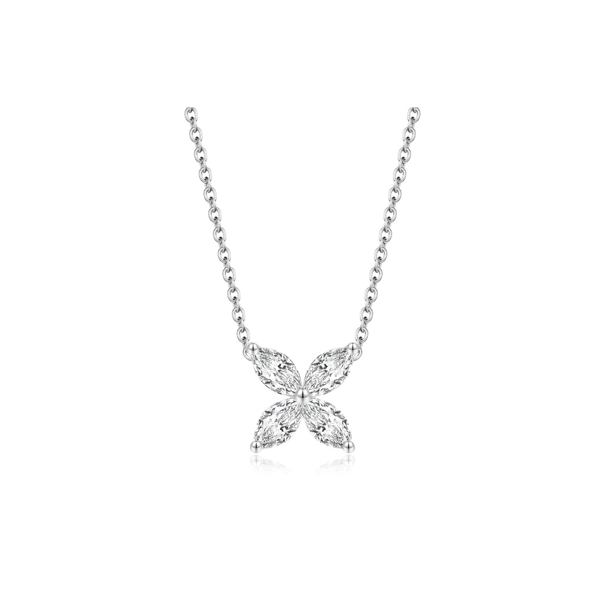 Marquise Flower Diamond Pendant