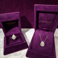 Pearshape Halo Necklace