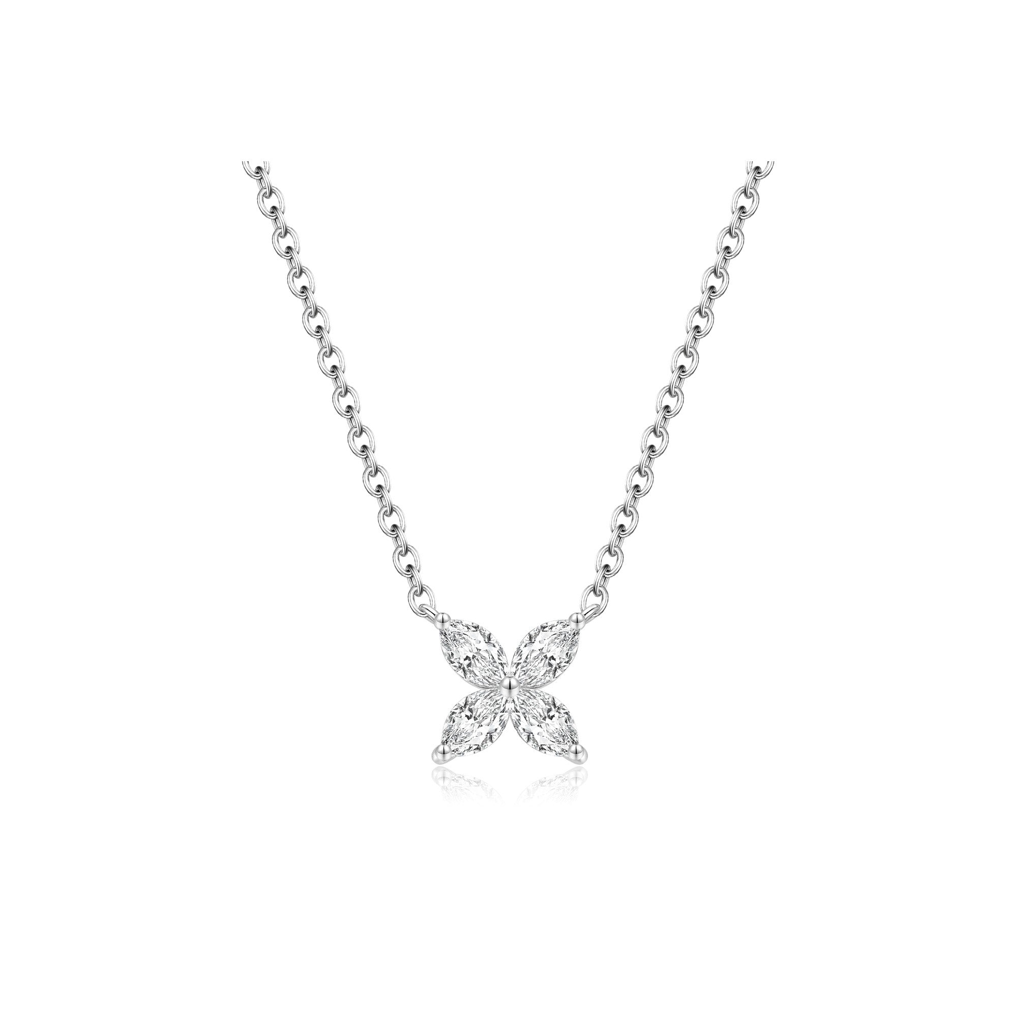 Marquise Flower Diamond Pendant