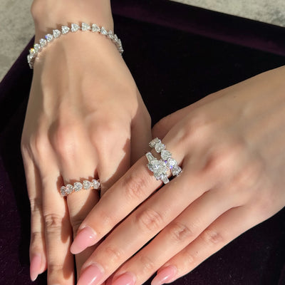 Heartshape Diamond Tennis Bracelet 0.4cteach