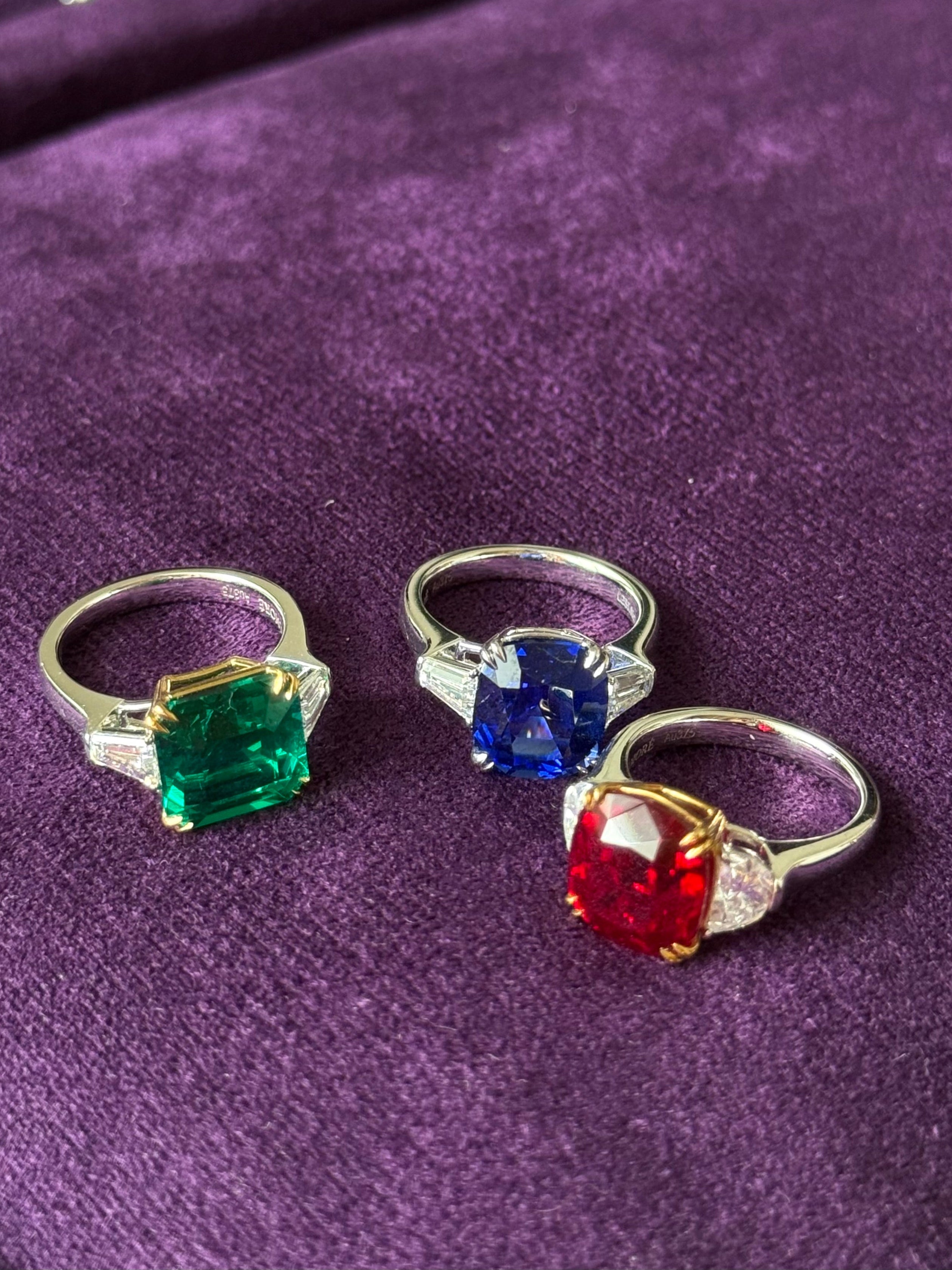 Cushion Pigeon’s Blood Ruby Ring(with Diamond Side)