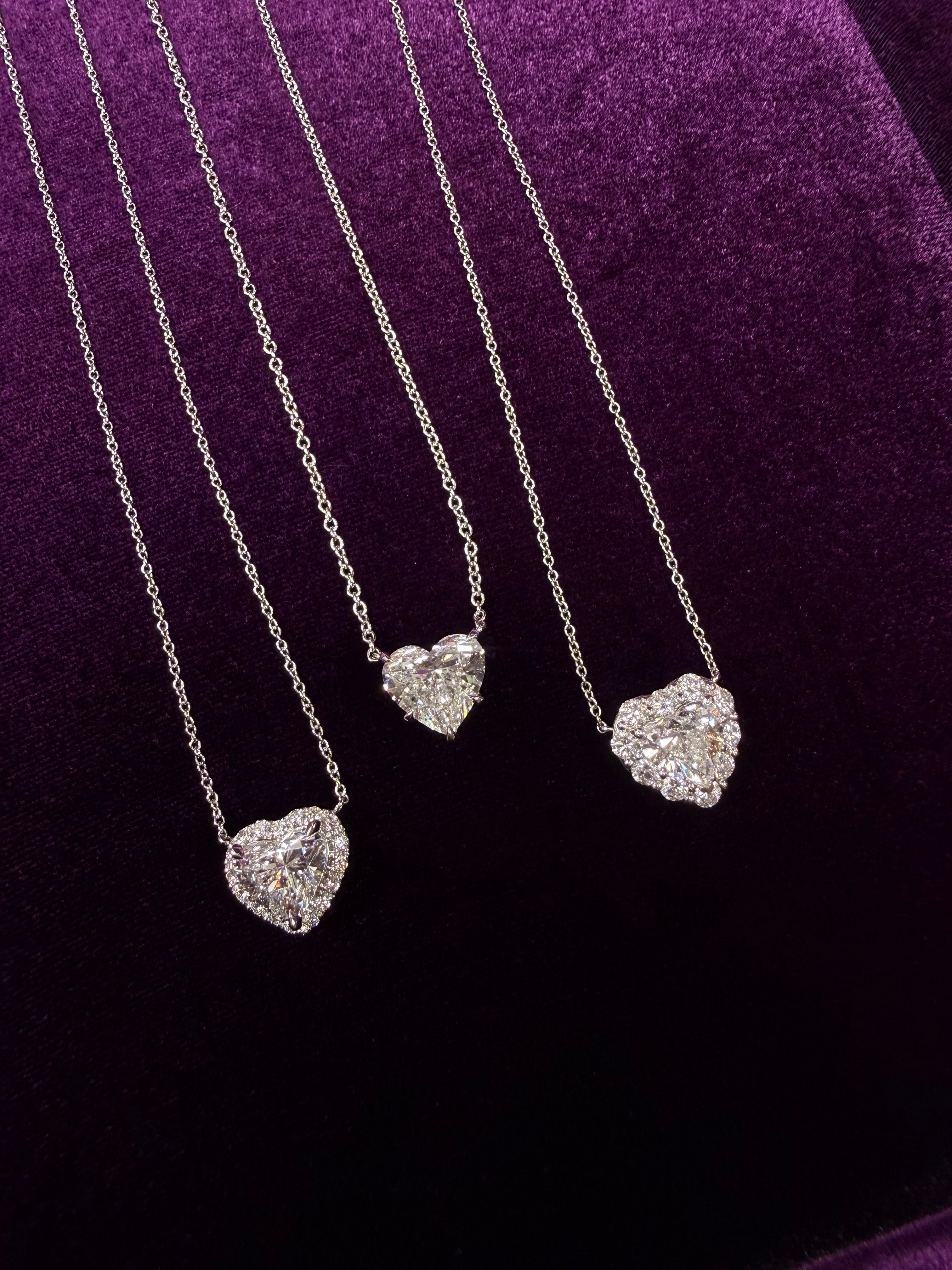 Heart Micro Pavé Halo Pendant