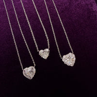 Heart Micro Pavé Halo Pendant