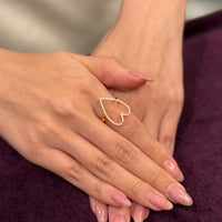 Pave Open Heart Ring