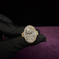 Ovalcut Fullpave Halo Varm Ring