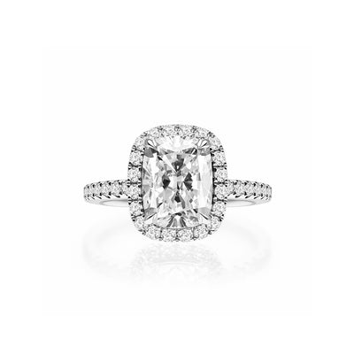 Cushion pave Halo Ring