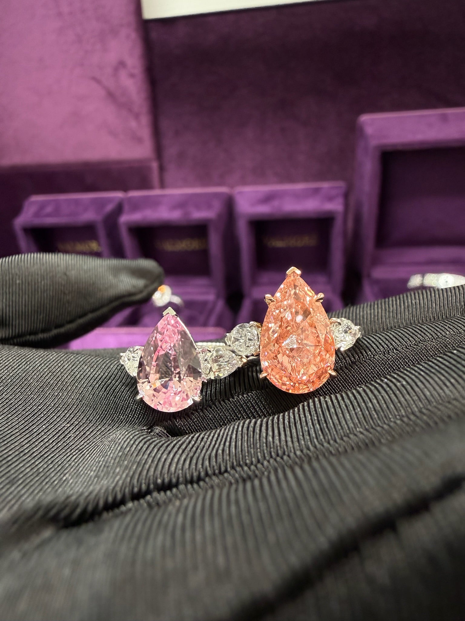 Pink Sapphire Pearshape Ring