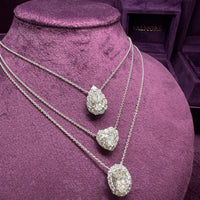 Pearshape Halo Necklace