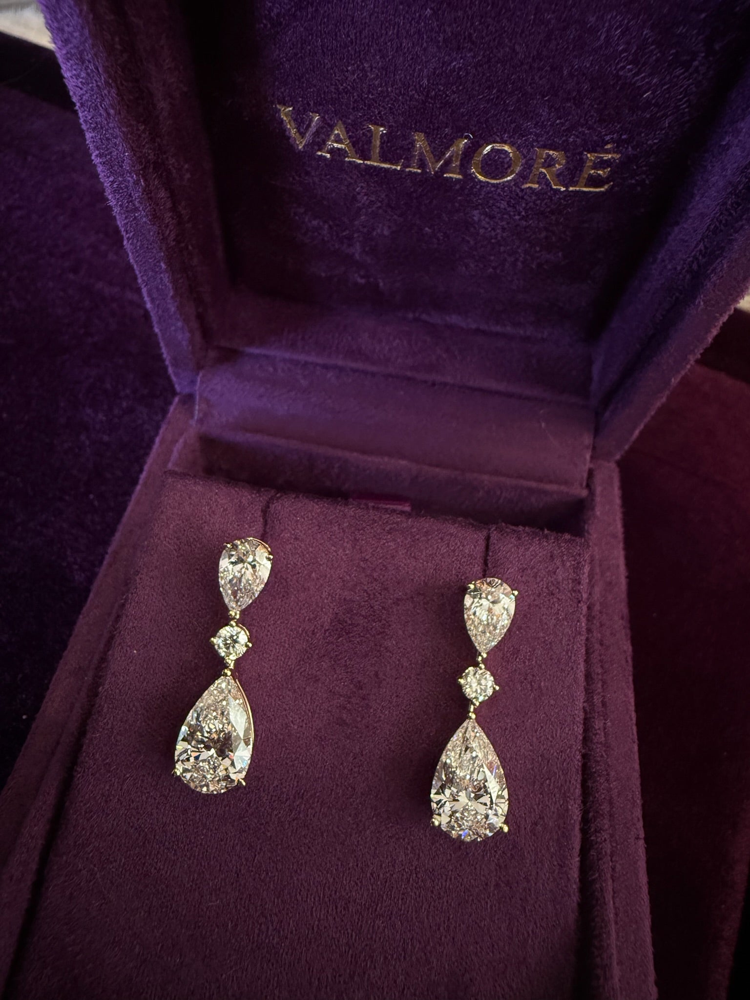 Triple Pear Drop Earrings