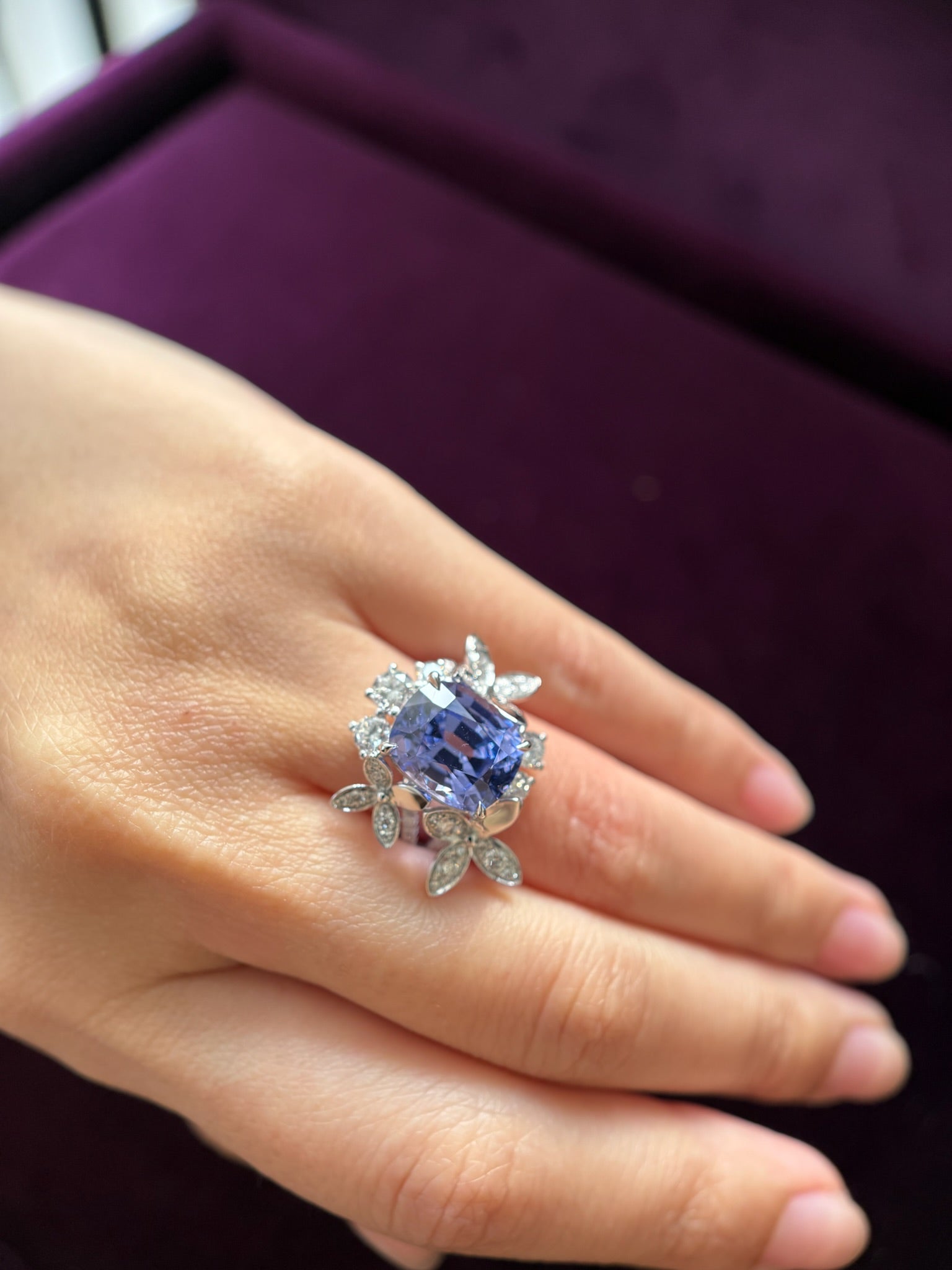 Purple Sapphire Radiance Ring