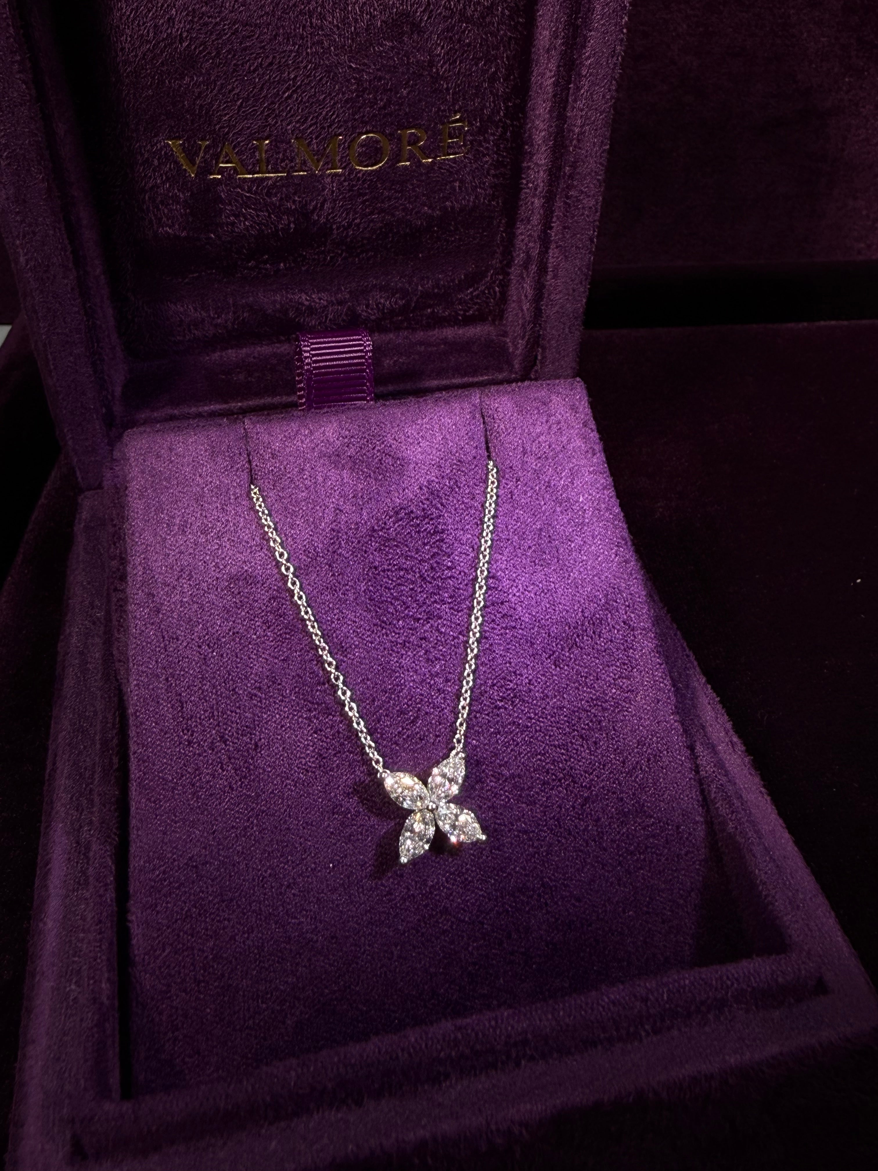 Marquise Flower Diamond Pendant