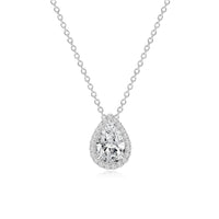 Pearshape Pave Halo Pendant