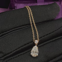Pearshape Solitaire Drop Necklace