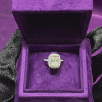 Cushion pave Halo Ring