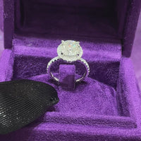 Round Pave Halo Ring