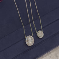 Ovalcut Halo Necklace