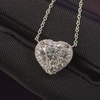 Heart Micro Pavé Halo Pendant