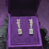 Emeraldcut Mix Drop Earrings